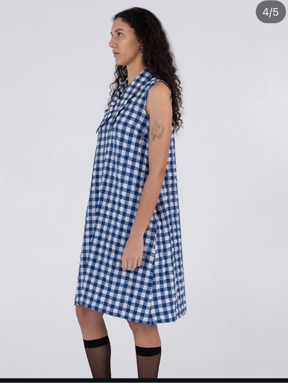 NWT Wray navy check brooks dress